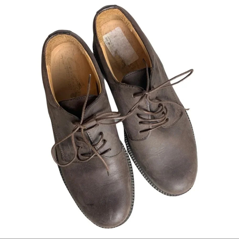 Clark’s Men’s Active Air Brown Leather Lace Up Oxford Shoe  Sz 7.5 Waterproof